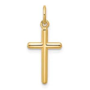 14KY Polished Cross Pendant