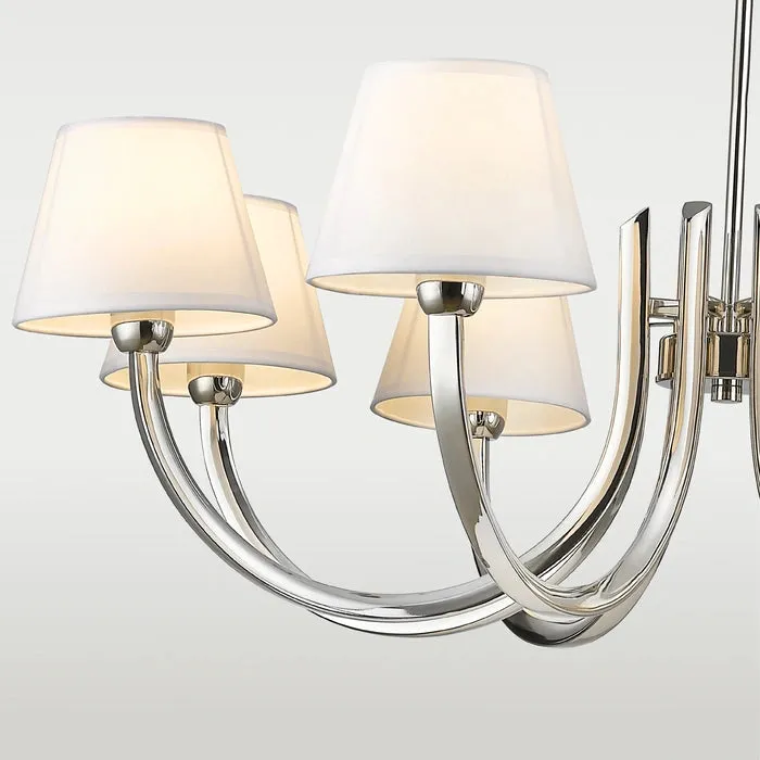 Atlanta 8Lt Multi-Arm Pendant - Polished Nickel
