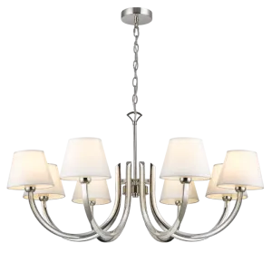 Atlanta 8Lt Multi-Arm Pendant - Polished Nickel