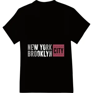 Bold CITY Graphic Heat Transfer - Urban Pink Text Design