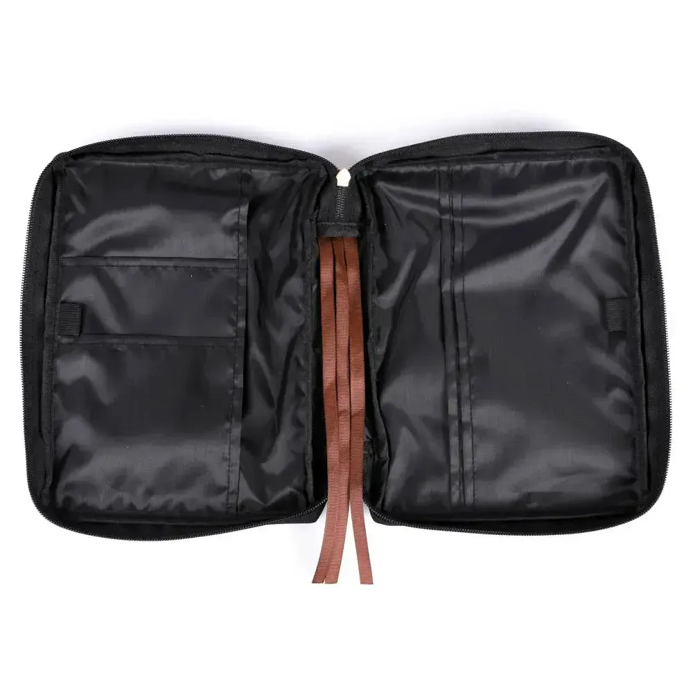 Canvas Bible Cover - Cross Patch - L