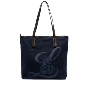 Canvas Lion Shopper - Navy
