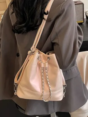 Chain Drawstring Shoulder Bag