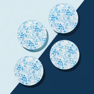Chinoiserie Acrylic Drink Coasters