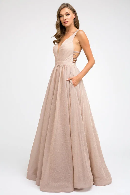 Classic A-Line Sweetheart Sleeveless Long Evening Dress