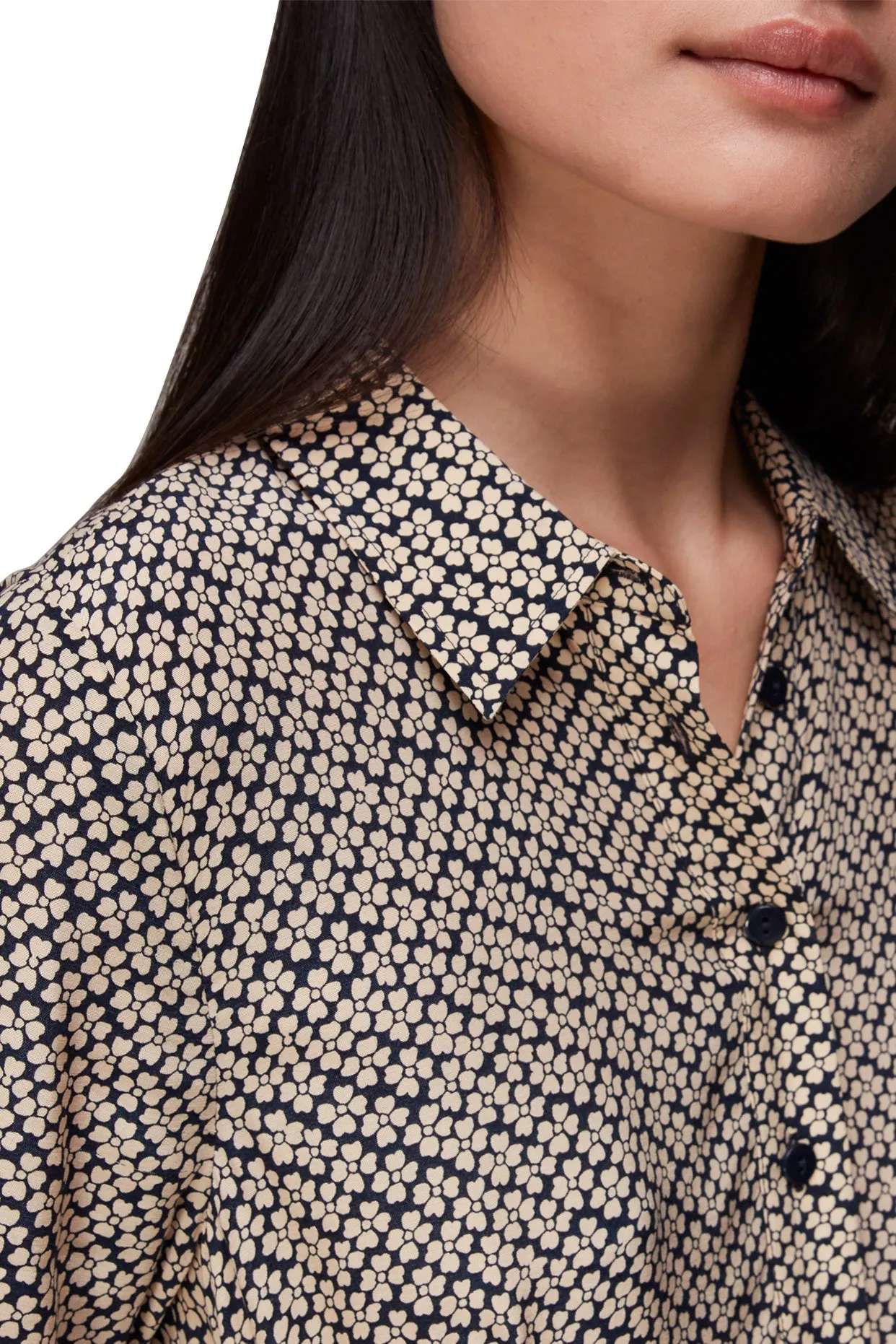 Clover Print Shirt Dress