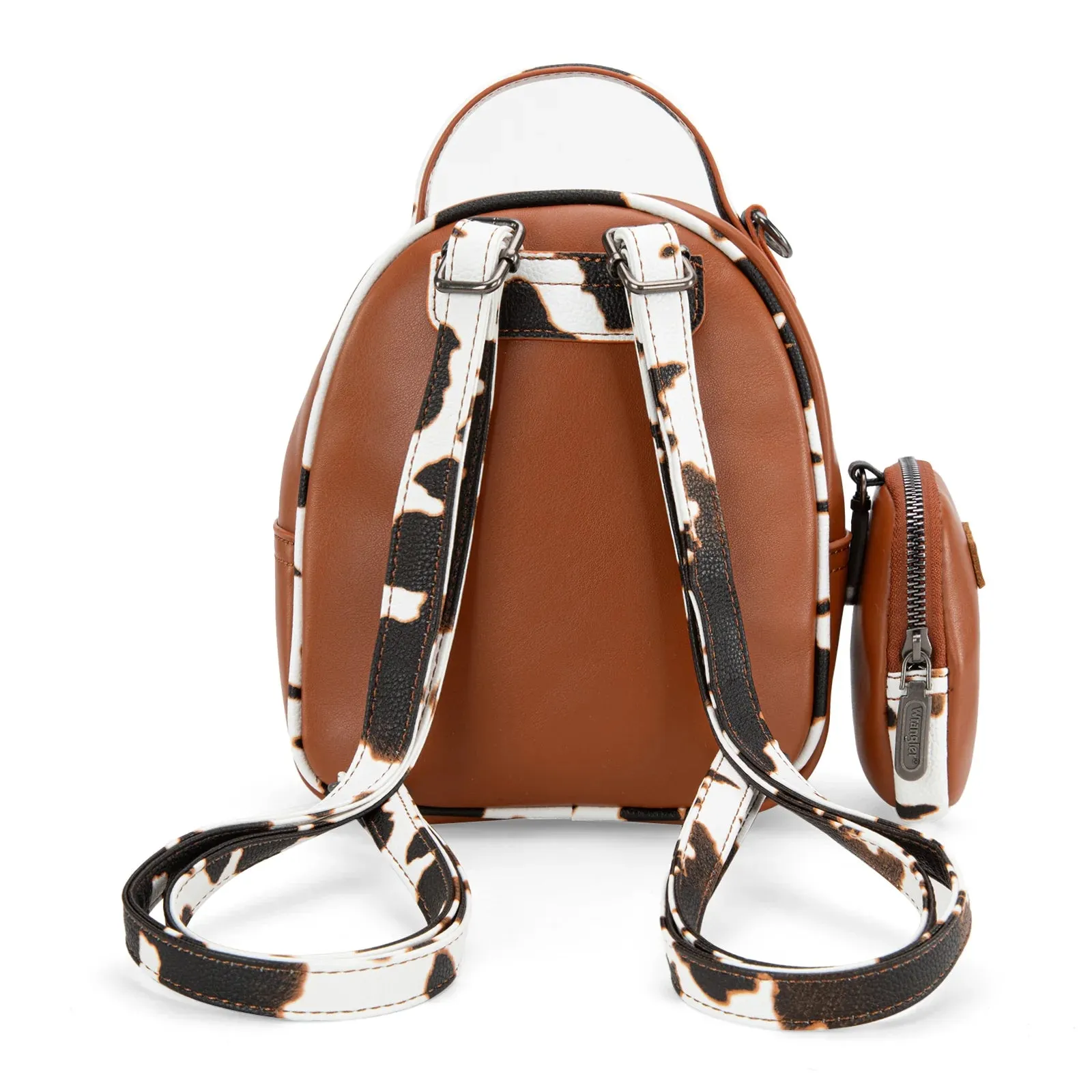 Cow Print Mini Backpack - Brown