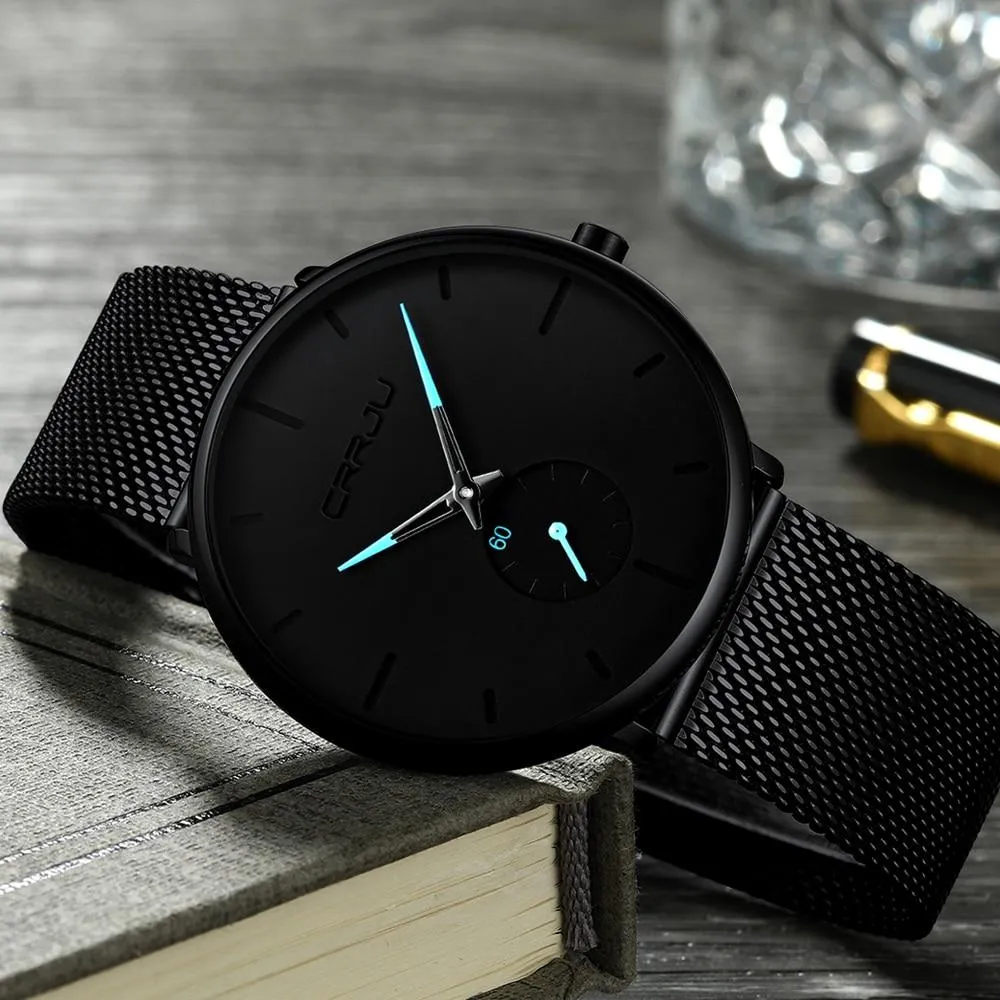 CRR™ Men's Minimalist Ultra Slim Black Watch