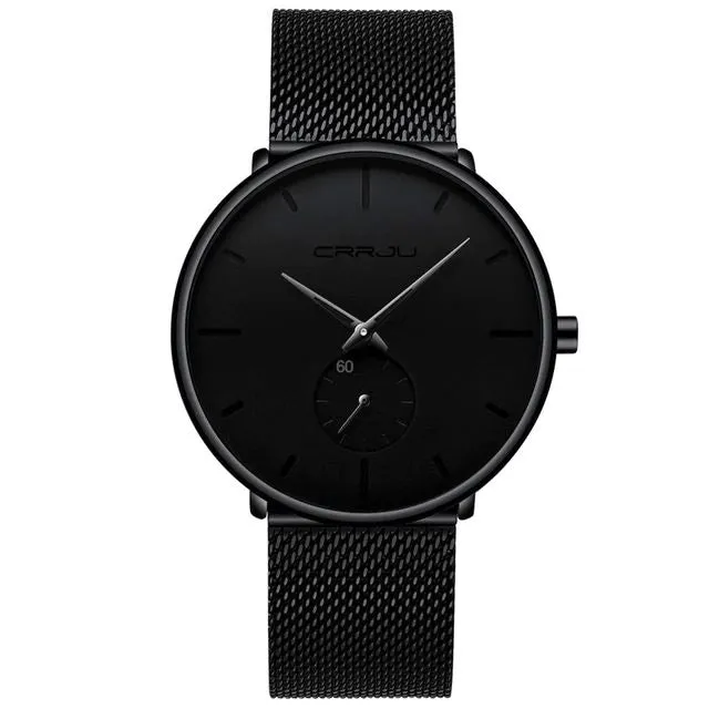 CRR™ Men's Minimalist Ultra Slim Black Watch