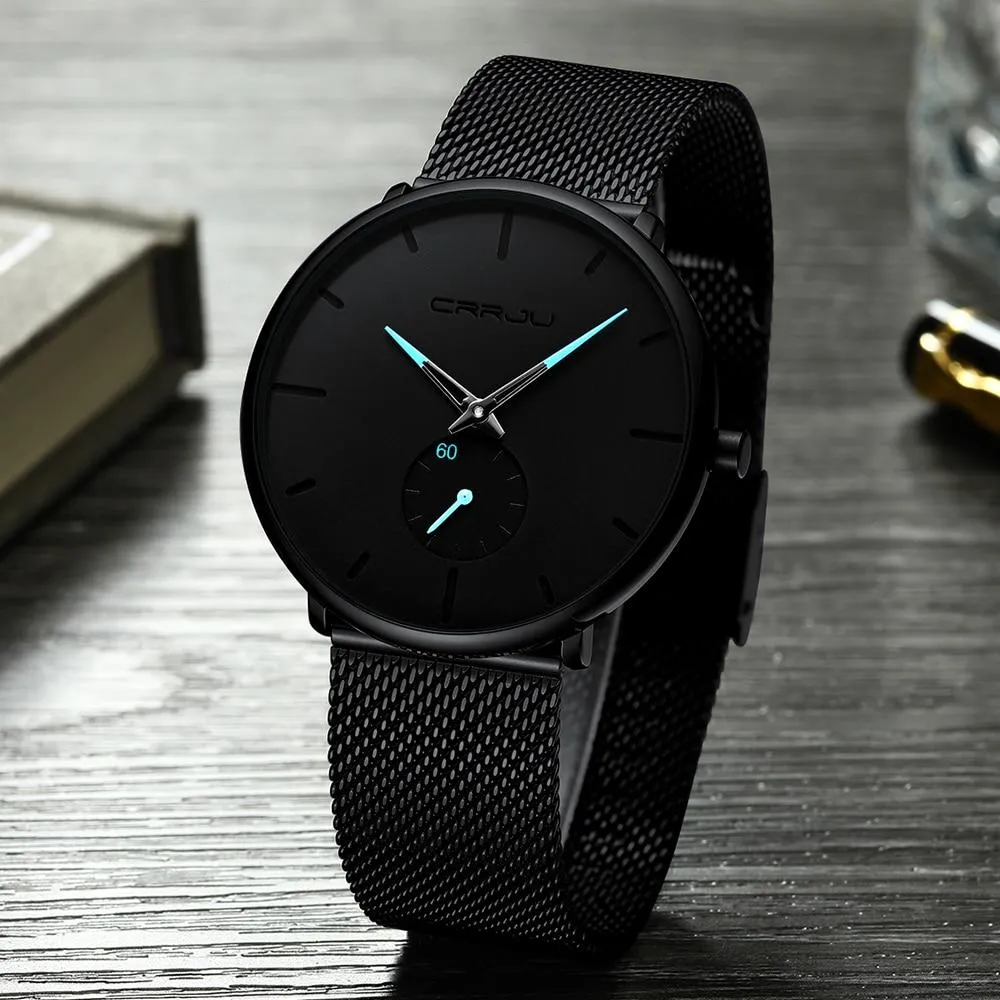CRR™ Men's Minimalist Ultra Slim Black Watch
