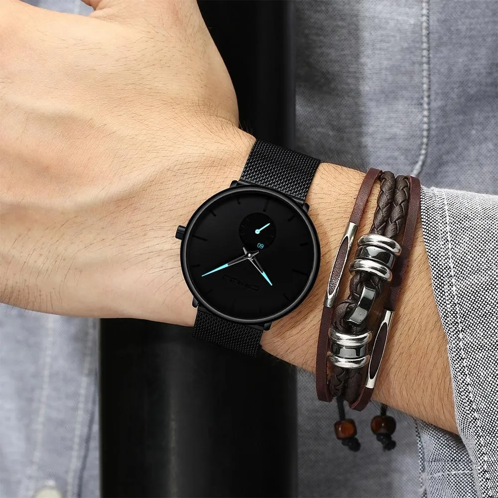 CRR™ Men's Minimalist Ultra Slim Black Watch