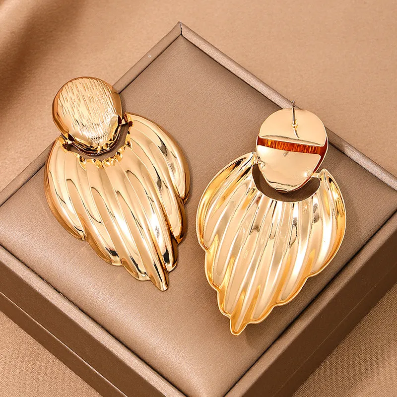 Elegant Metal Geometric Tassel Earrings for Sophisticated Evening Events