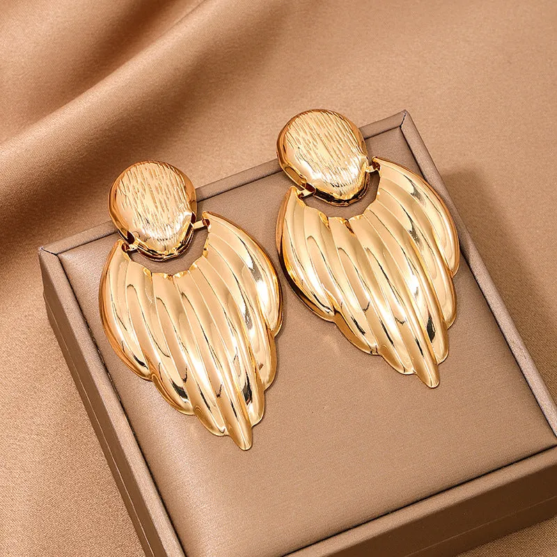 Elegant Metal Geometric Tassel Earrings for Sophisticated Evening Events