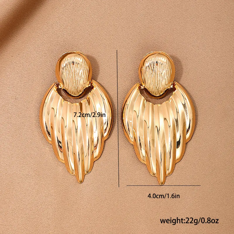 Elegant Metal Geometric Tassel Earrings for Sophisticated Evening Events