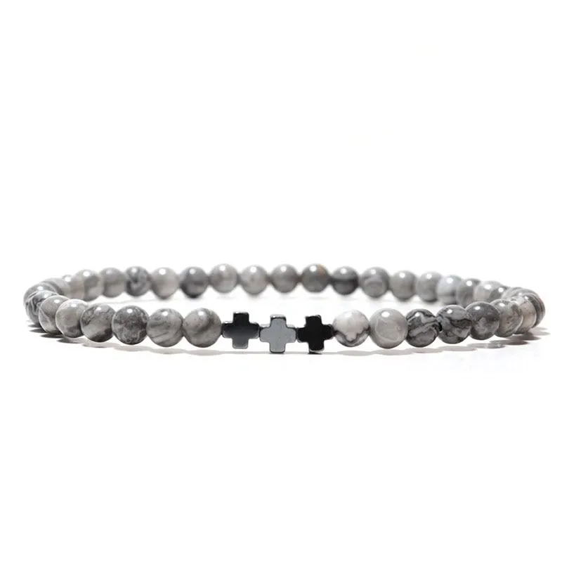 Flavio Minimalist Hematit Beaded Bracelet
