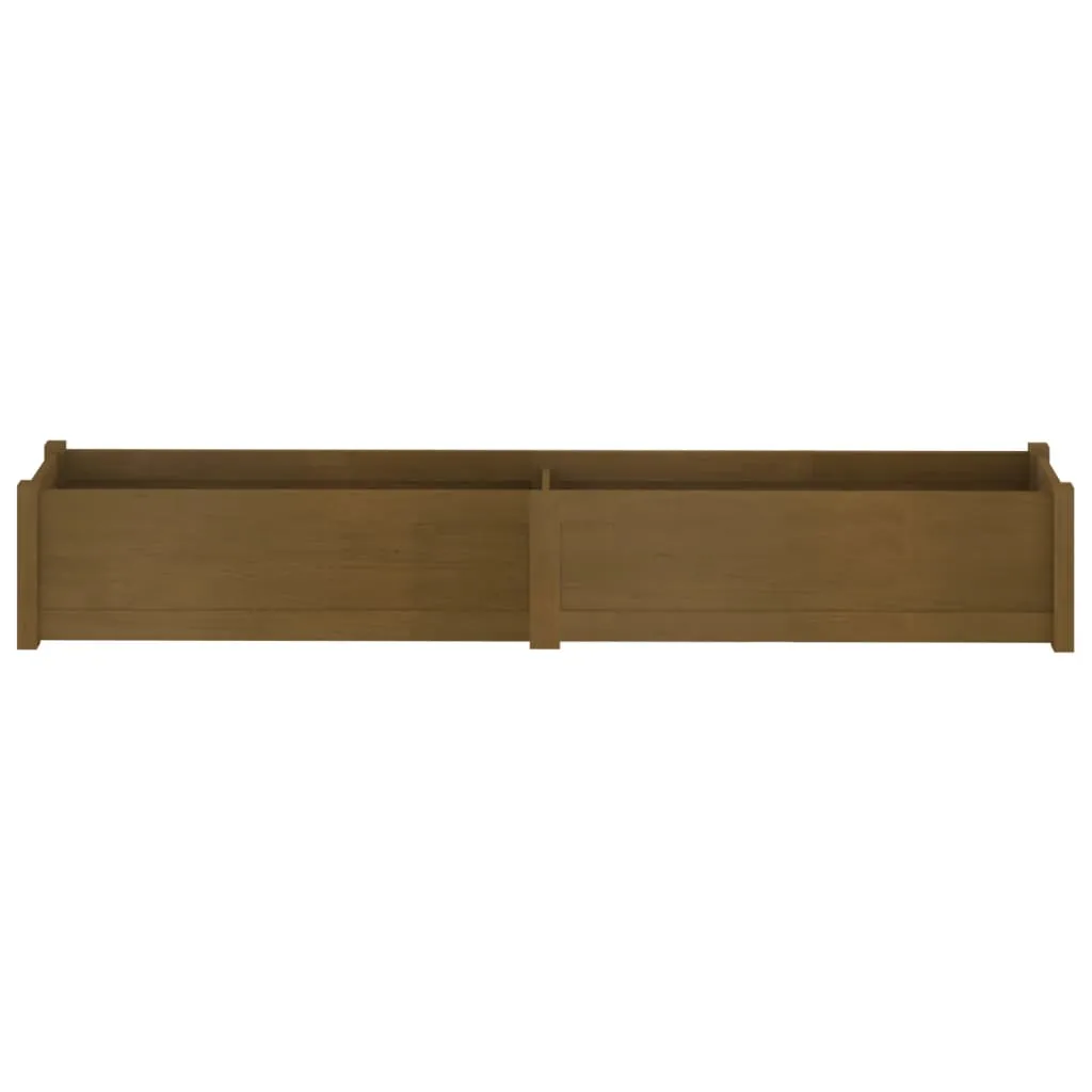 Garden Planter Honey Brown 200x31x31 cm Solid Pinewood