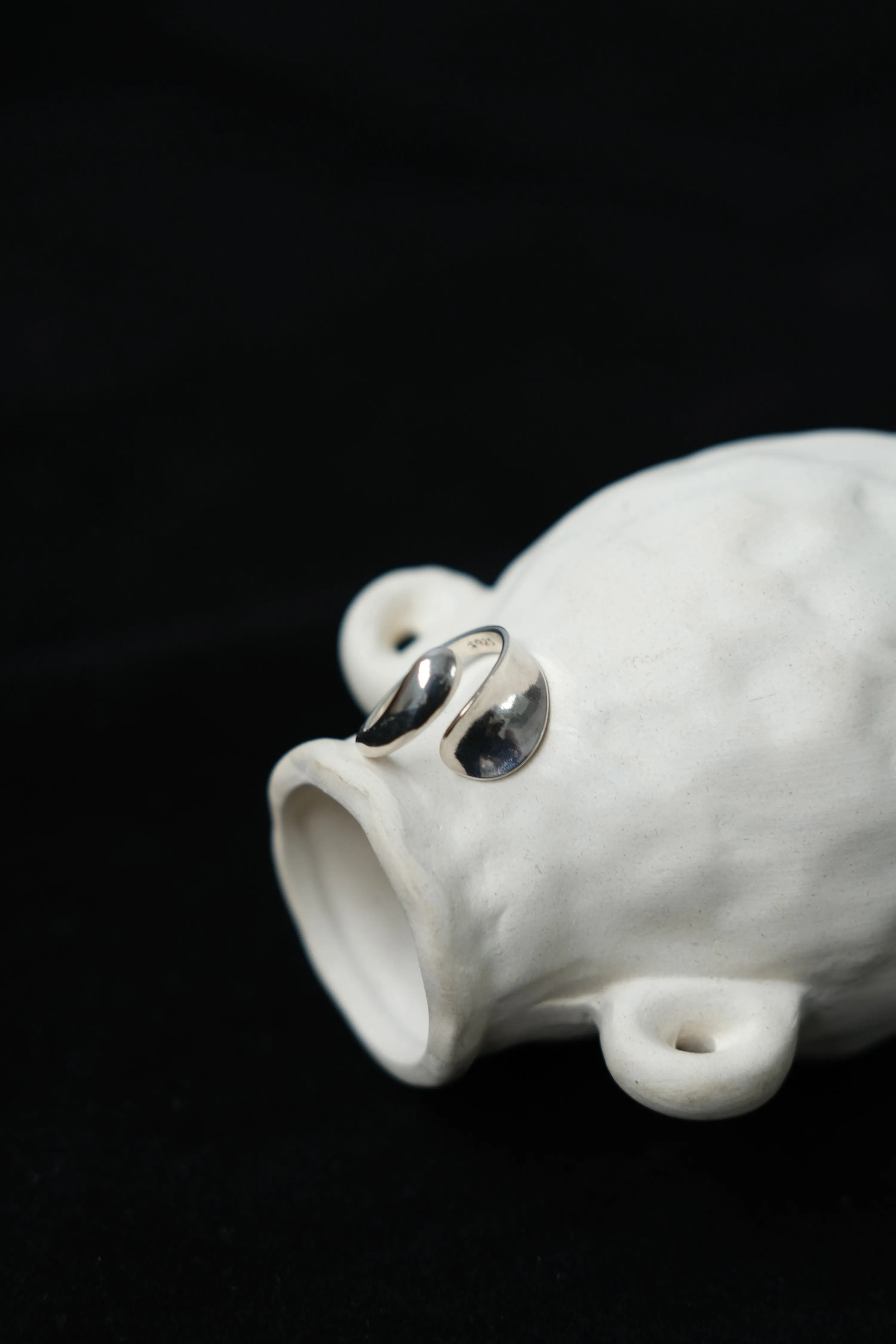 Glossy Minimalist Irregular Ring