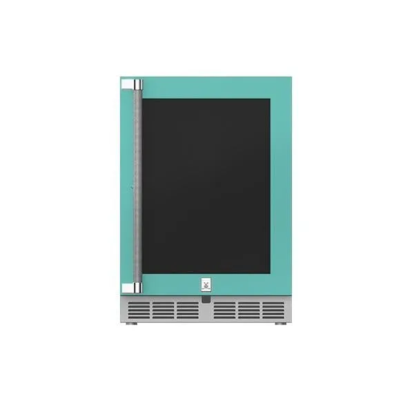 Hestan 24" Refrigerator with Glass Door, Right Hinged