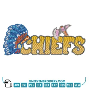 Kansas City Chiefs Embroidery Design – Bold Team Spirit for Your Projects!