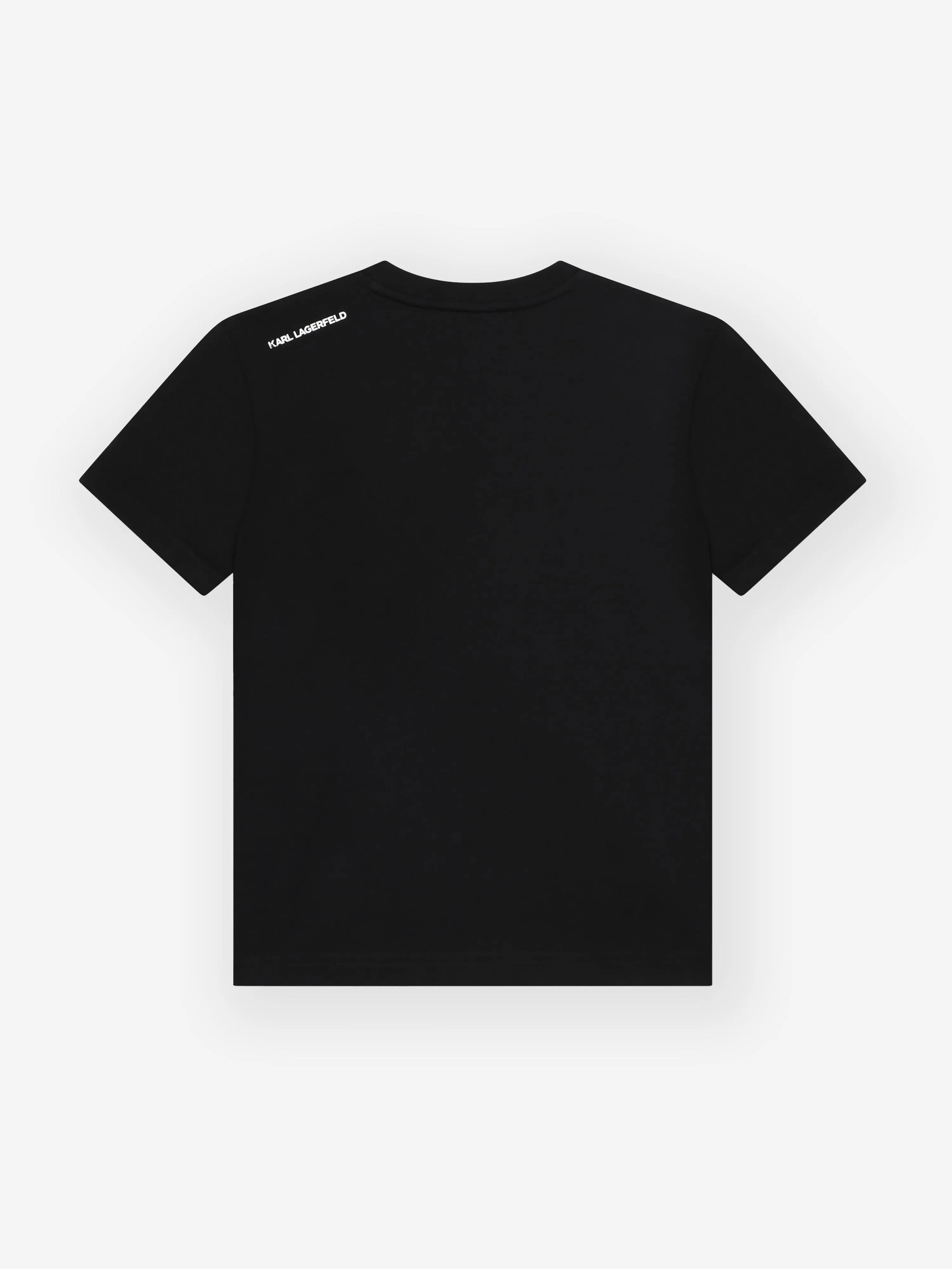 Karl Lagerfeld Boys Logo Print T-Shirt in Black