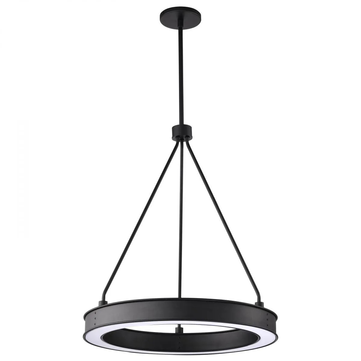 Longford 23" LED Pendant Light, Textured Black Finish