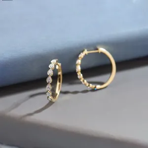 Medium Pear Hoops