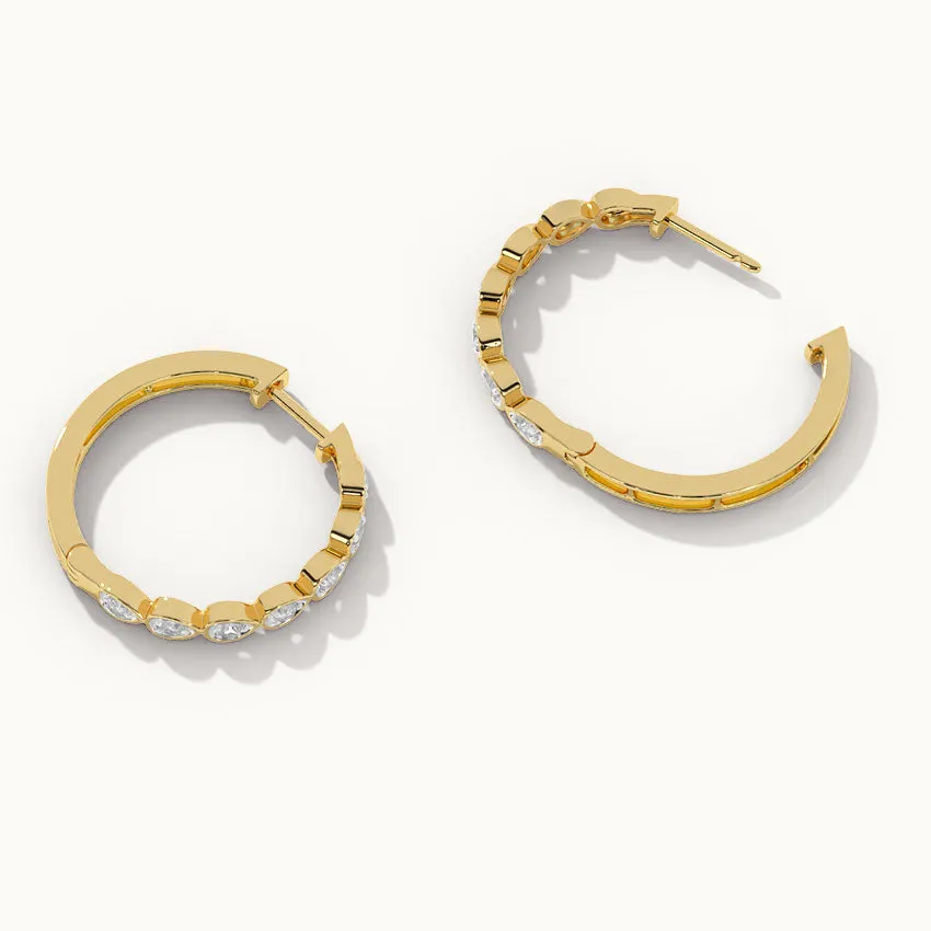 Medium Pear Hoops