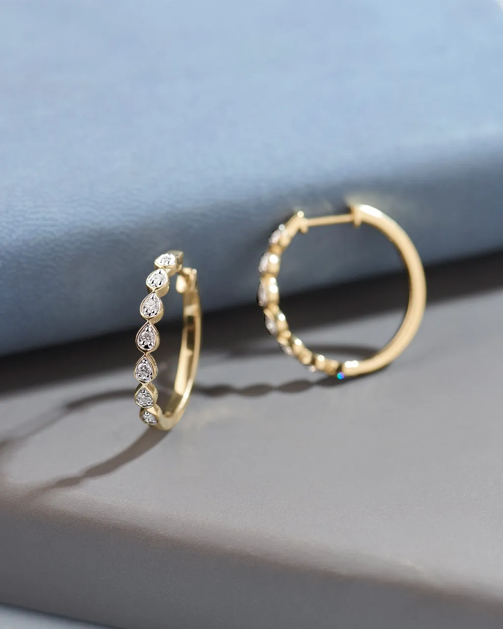 Medium Pear Hoops