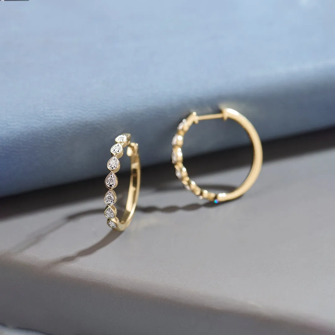 Medium Pear Hoops