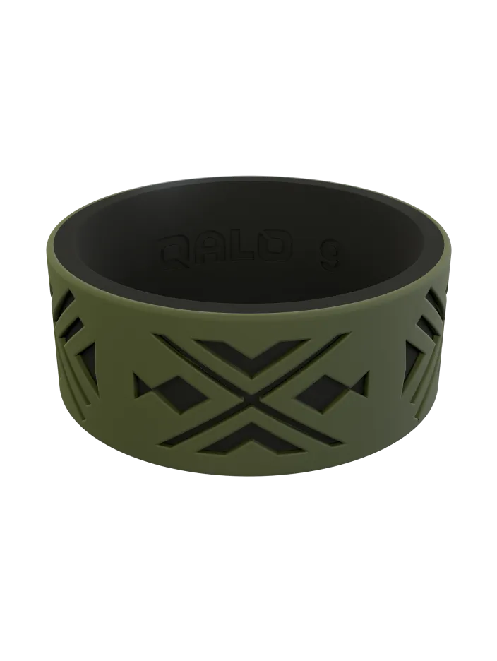Men's Strata Arrowhead and Fish Silicone Ring