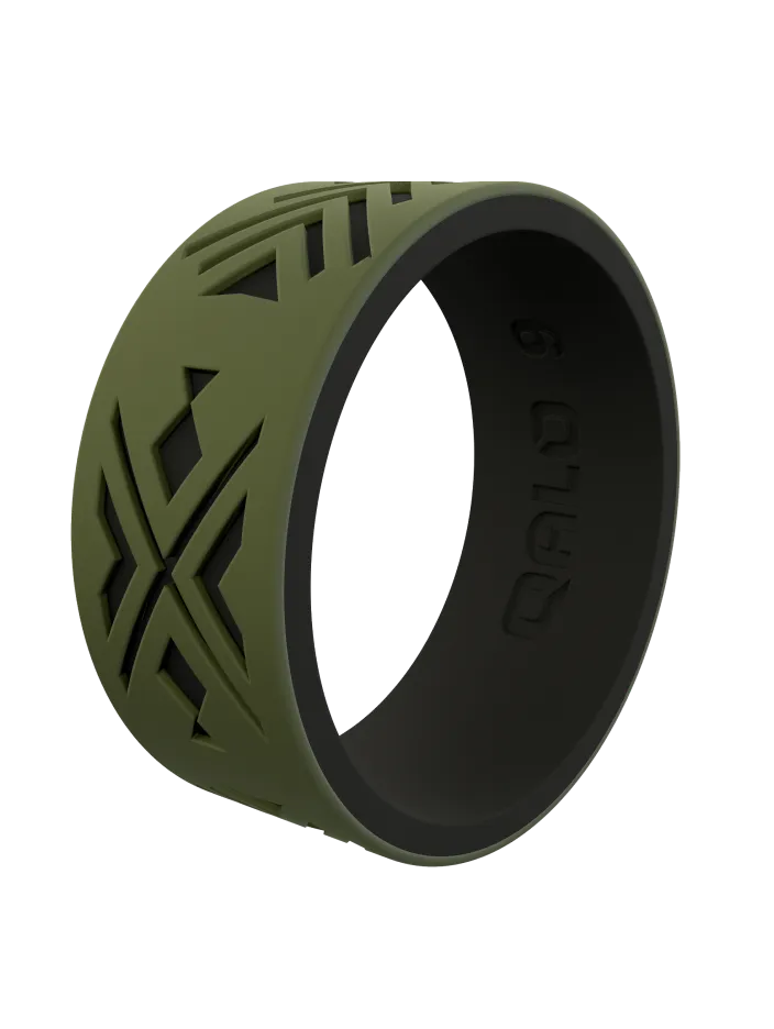 Men's Strata Arrowhead and Fish Silicone Ring