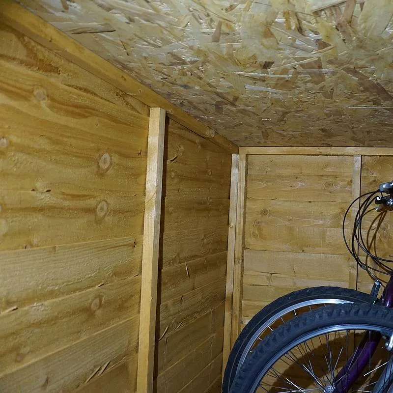 Mercia Garden Storage 4' 1" x 6' 4" Pent Bike Store - Budget Dip Treated Overlap