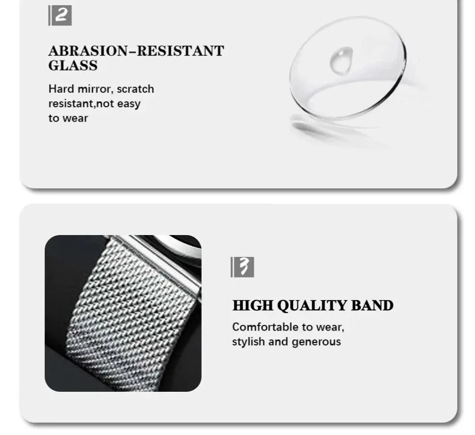 Minimalist Mesh: Quartz Watch