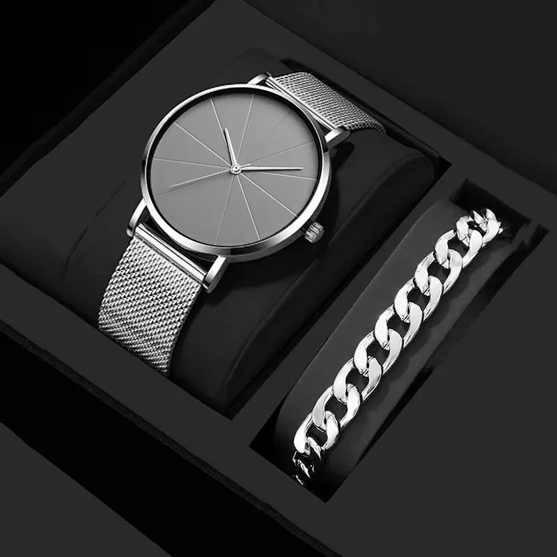 Minimalist Mesh: Quartz Watch