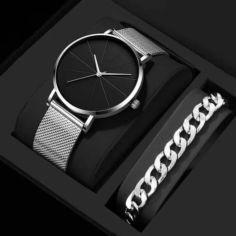 Minimalist Mesh: Quartz Watch