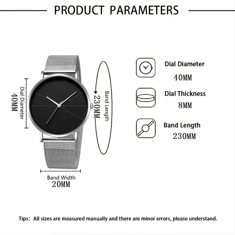 Minimalist Mesh: Quartz Watch