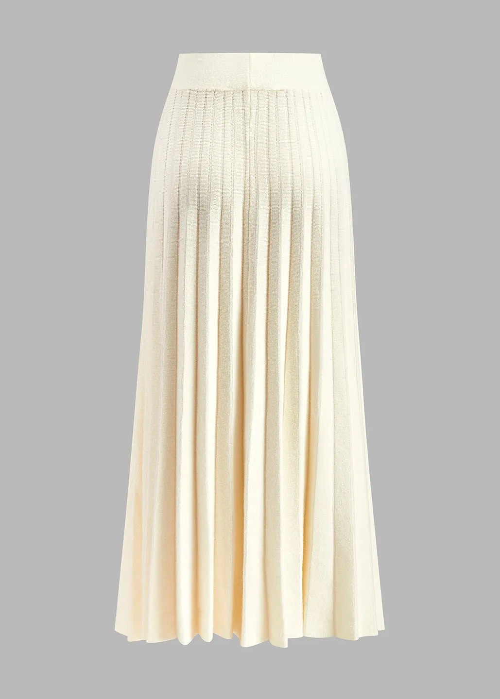 Minimalist Pleated Knit Skirt