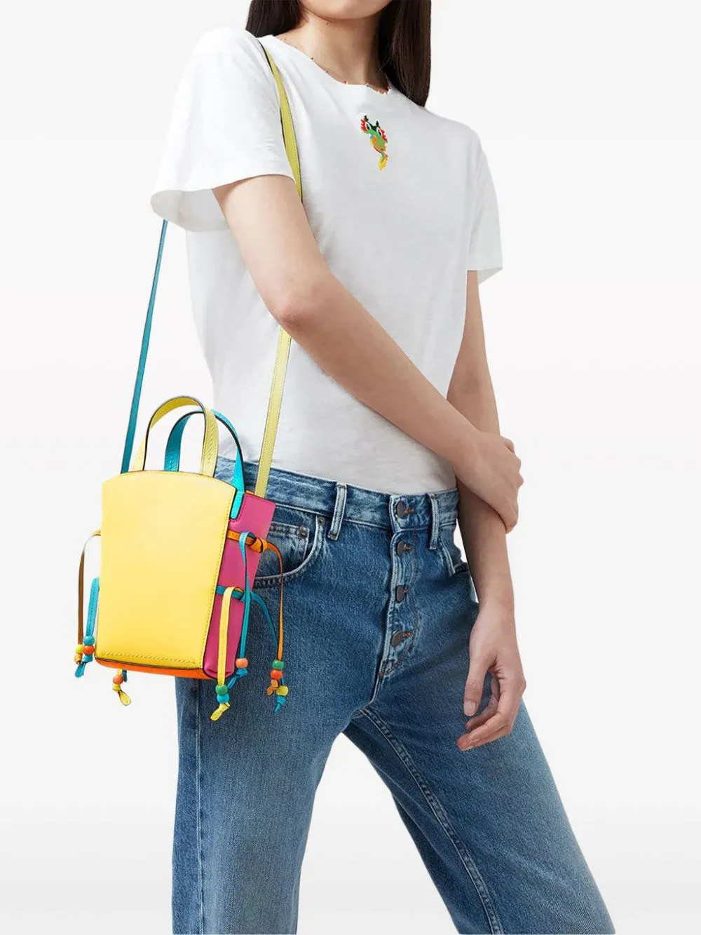 Mulberry X Mira Mikati Mini Clovelly Tote Multi Colour Smooth Flat Leather
