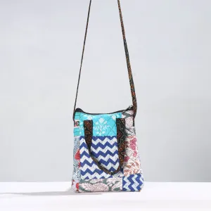 Multicolor - Handmade Quilted Cotton Patchwork Sling Bag 43
