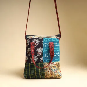 Multicolor - Handmade Quilted Cotton Patchwork Sling Bag 57