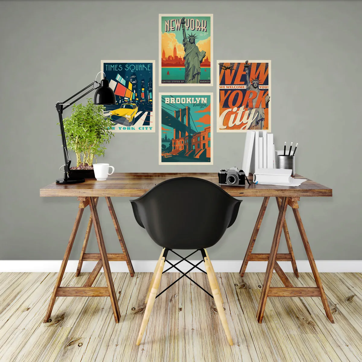 New York City Landmarks & Sites Decal Set of 4