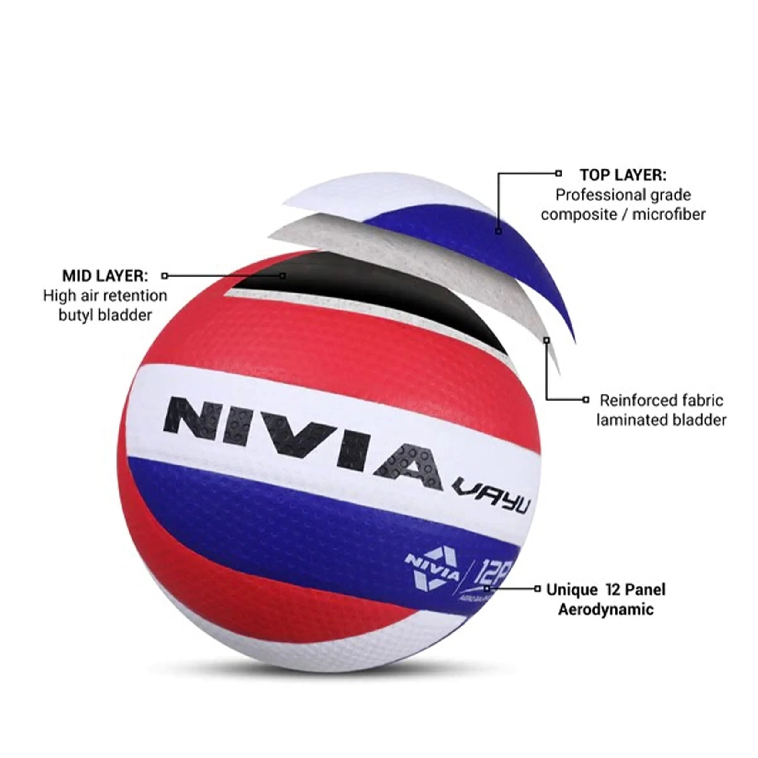 Nivia Vayu Volleyball (Multi Colour)