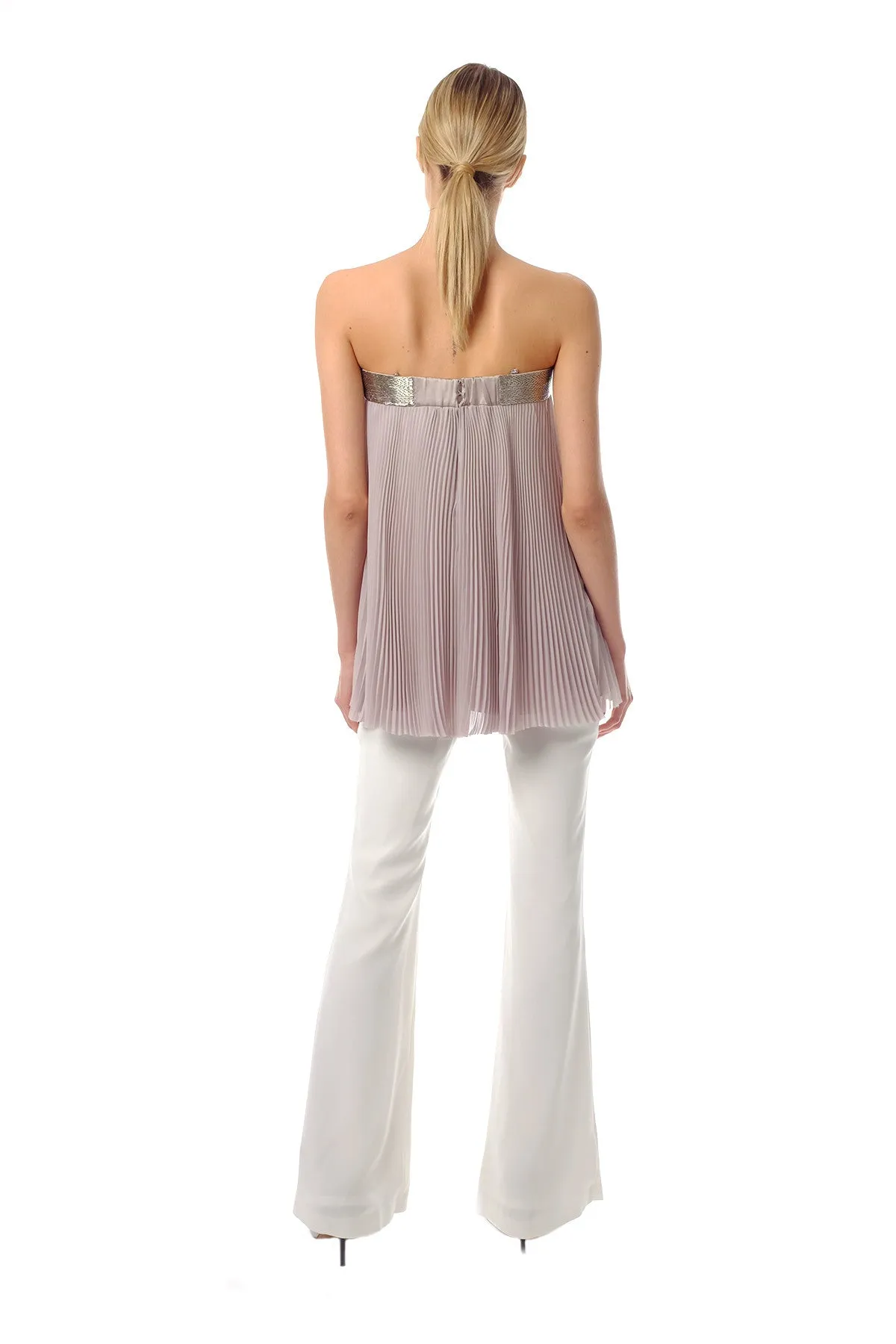 Oliva Chiffon Pleated Top