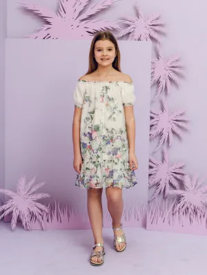 One Friday Kids Girls Off White Dress