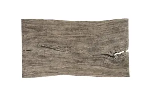 Origins Dining Table Live Edge, Gray Stone, Straight Satin Black Legs TH105986