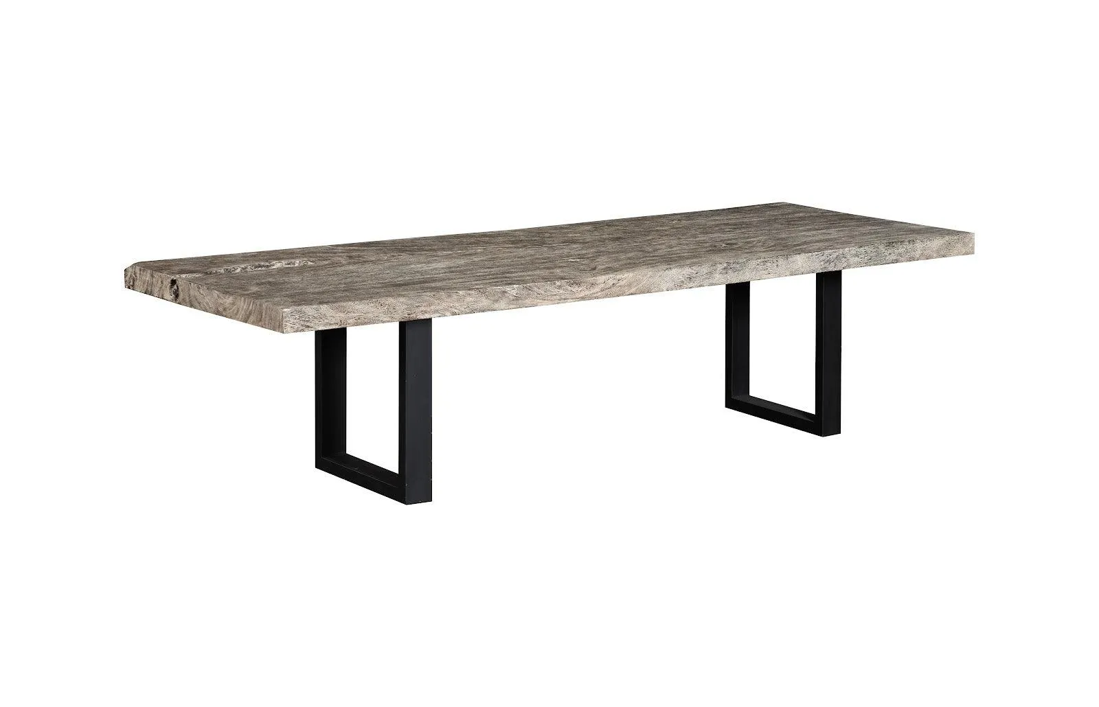 Origins Dining Table Straight Edge, Gray Stone, Straight Satin Black Legs TH107793