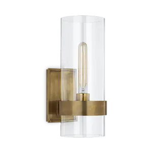 Presidio Small Wall Light - Hand Rubbed Antique Brass