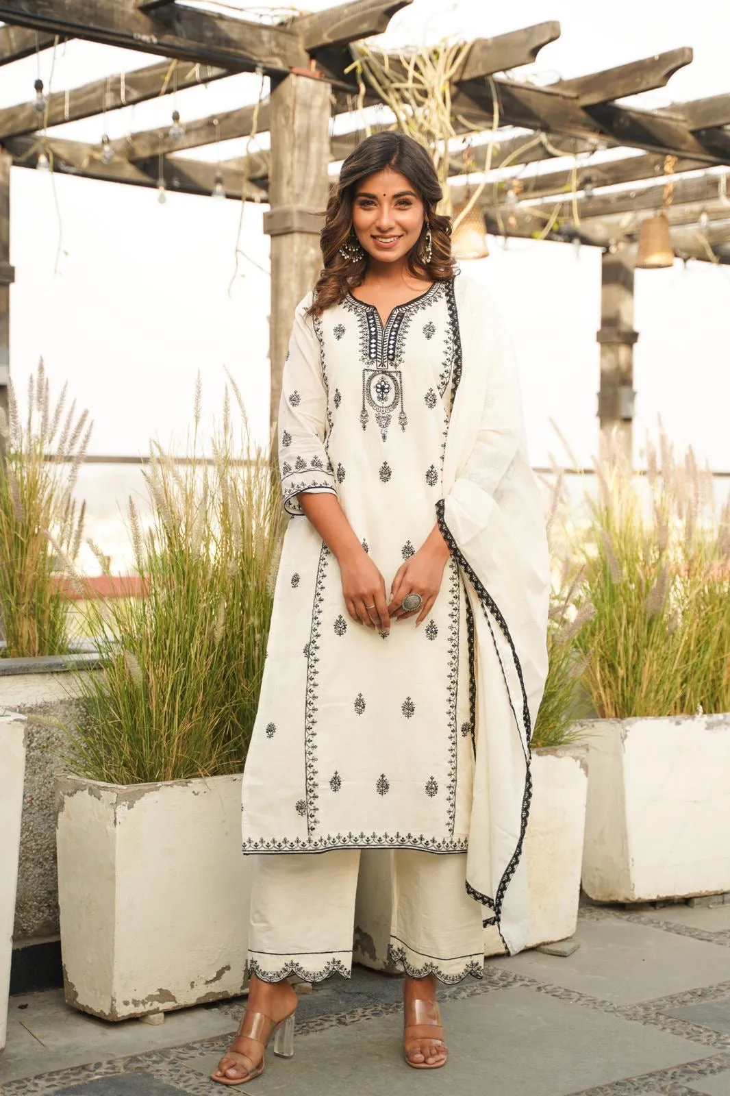 Rabica Mul Cotton Embroidered Pant Set