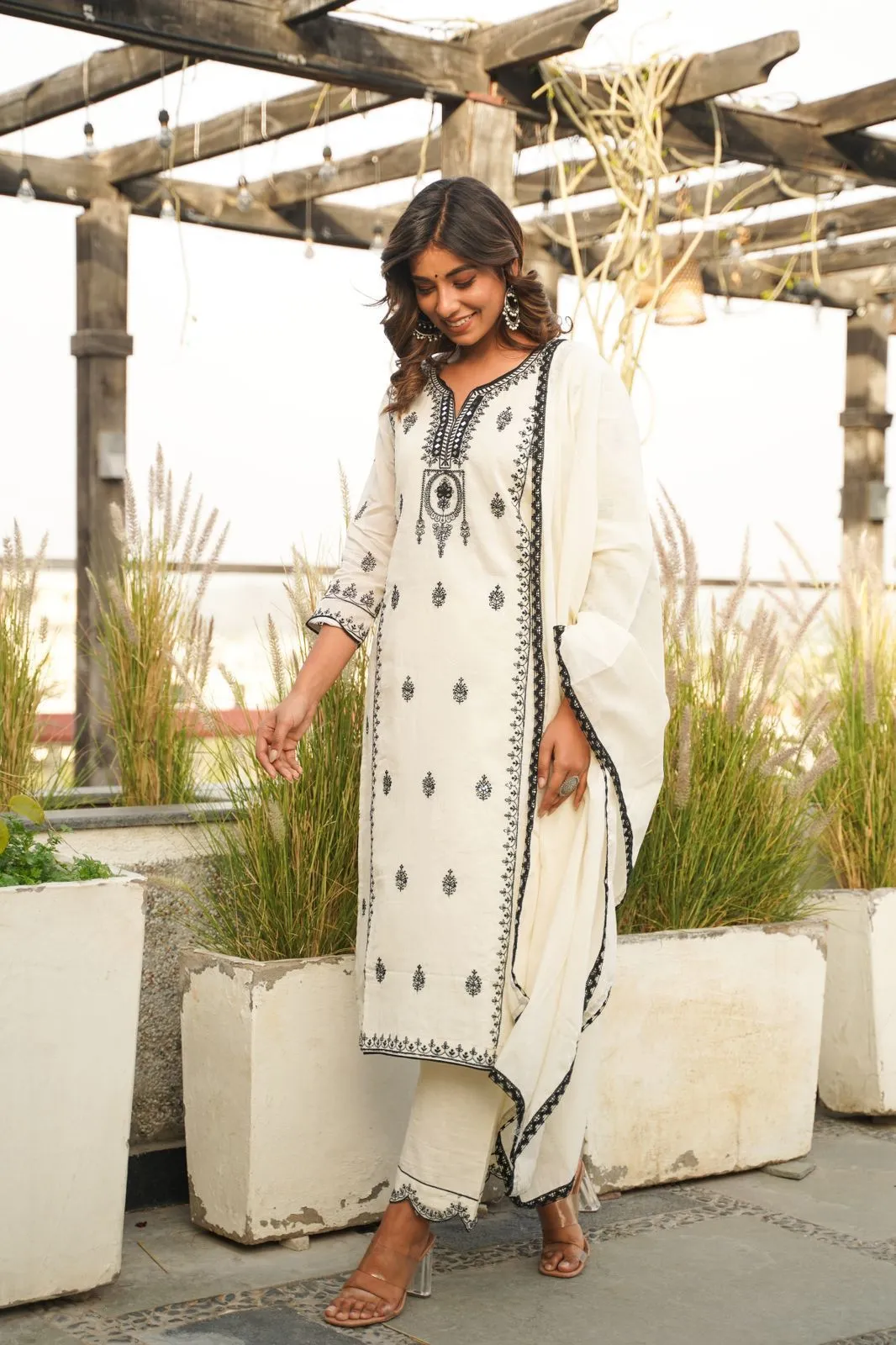 Rabica Mul Cotton Embroidered Pant Set