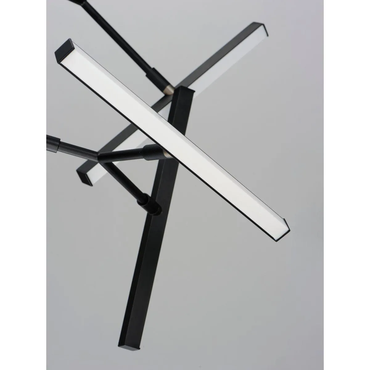 Robotica 27 in. 5 Lights LED Pendant Light Black Finish